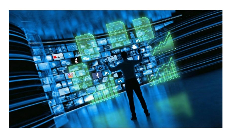 Image of a social media team working in an office.