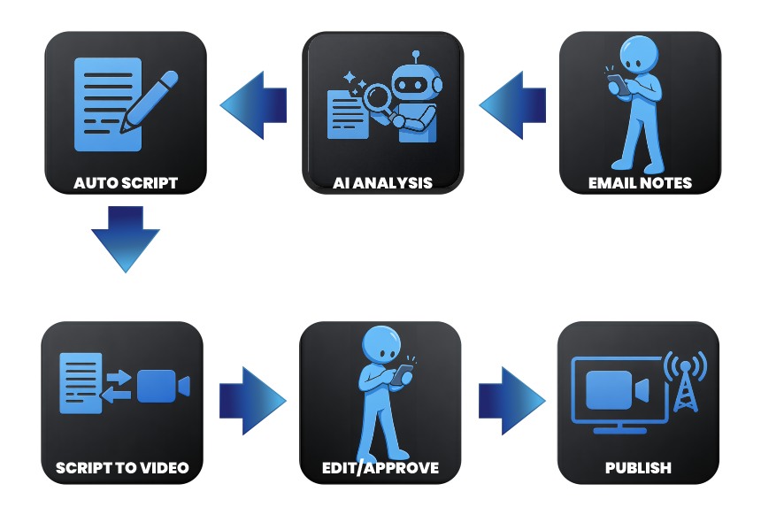 Image of a social media team working in an office.